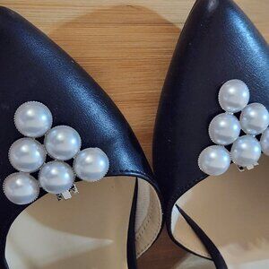 Pearl Cluster Shoe Bows White Embellishments Accessories Shoe Clips